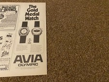 WFBK5 ADVERT 11X4 AVIA OLYMPIC WATCHES picture