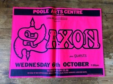 SAXON ORIGINAL 1982 CONCERT GIG POSTER POOLE ARTS CENTRE OCTOBER 6th NWOBHM picture