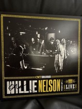 ULTRA RARE AUTOGRAPHED WILLIE NELSON LIVE AT THIRD MAN RECORDS VINYL 2013 LP’s + picture