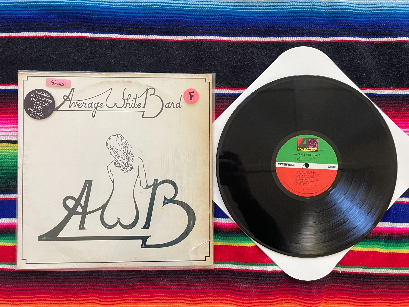 AWB Average White Band VG+ SHRINK HYPE Vinyl Record ULTRASONIC CLEANED