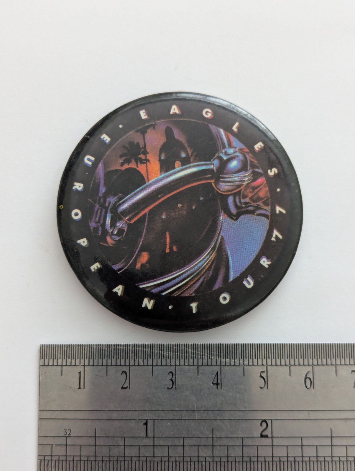 The Eagles Band European Tour 1977 Vintage Pin Badge