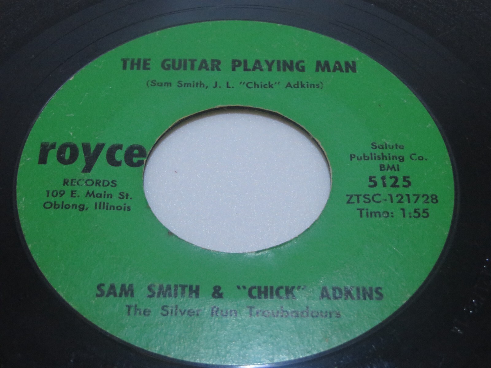 KILLER 2 SIDER ROCKABILLY SAM SMITH&CHICK ADKINS-THE GUITAR PLAYING MAN-HEAR