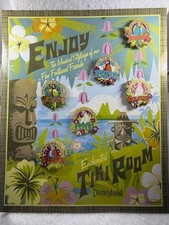 Disneyland Resort The Enchanted Tiki Room GWP Lyrics Collection 6 Pin Set w Card picture