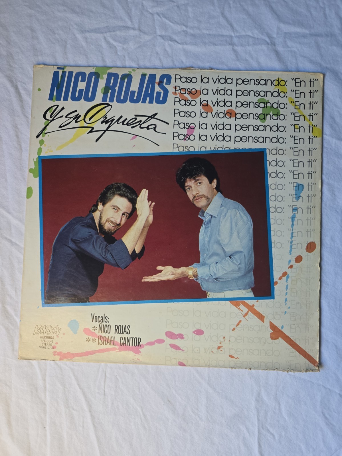 Ñico Rojas y Su Orquesta - Paso La Vida Pensando En Ti - Salsa Rare Vínyl - EX