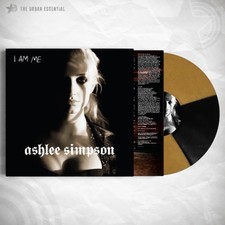 SIGNED ASHLEE SIMPSON - I AM ME 20th ANNIV Gold/Black Split Vinyl PRESALE picture