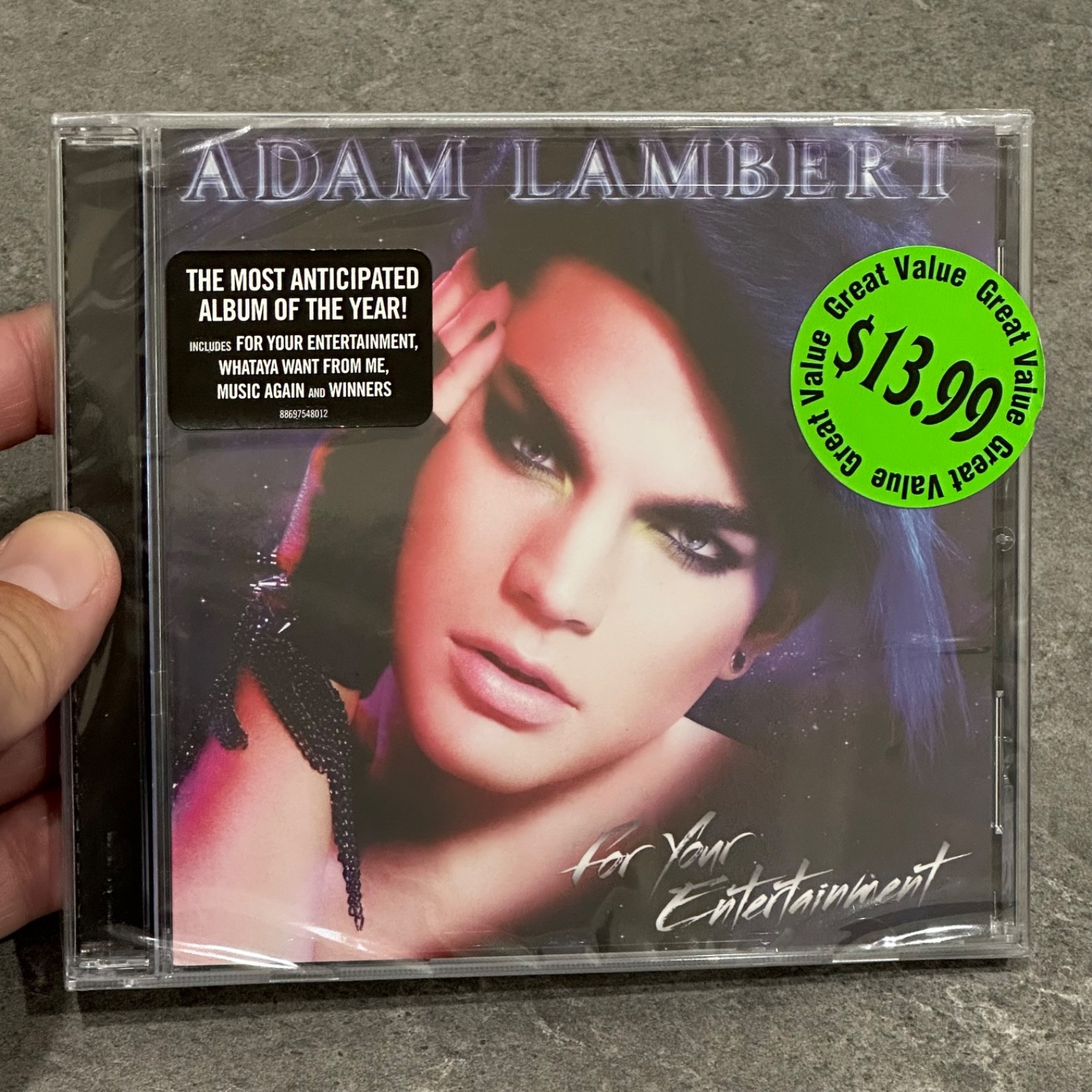 Adam Lambert For Your Entertainment CD Album New Sealed Pop Music