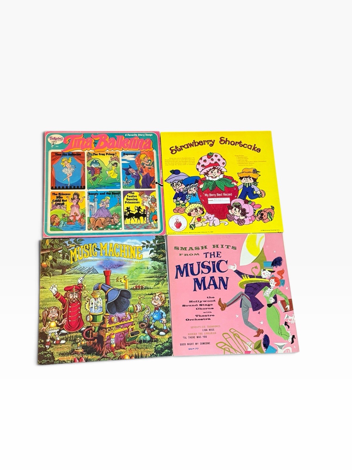 Vintage Childrens Vinyl Record LP Lot of 4 - Strawberry Shortcake, Music Machine