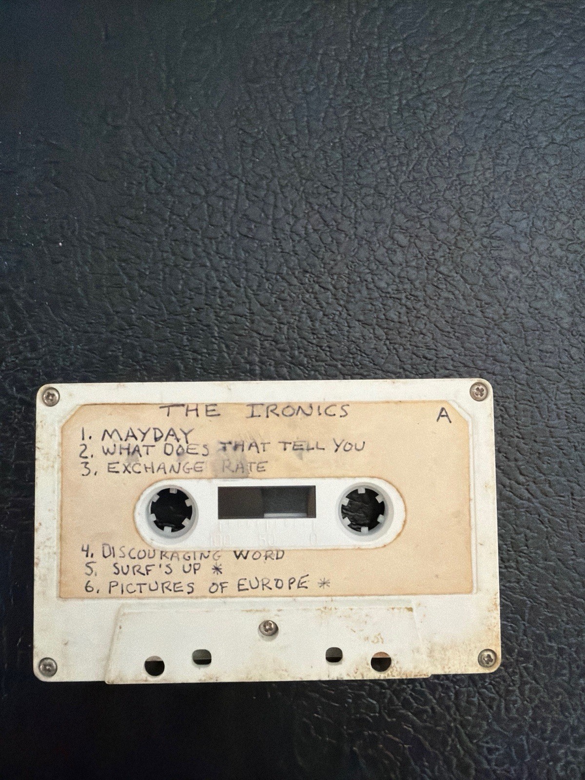 Vintage 1981 The Ironics Demo Cassette Tape - Rare Punk New Wave Underground