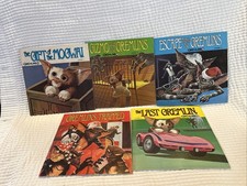 Complete Vintage 1984 Gremlins Read Along Vinyl 45s Record Book Set 1 - 5 Gizmo picture