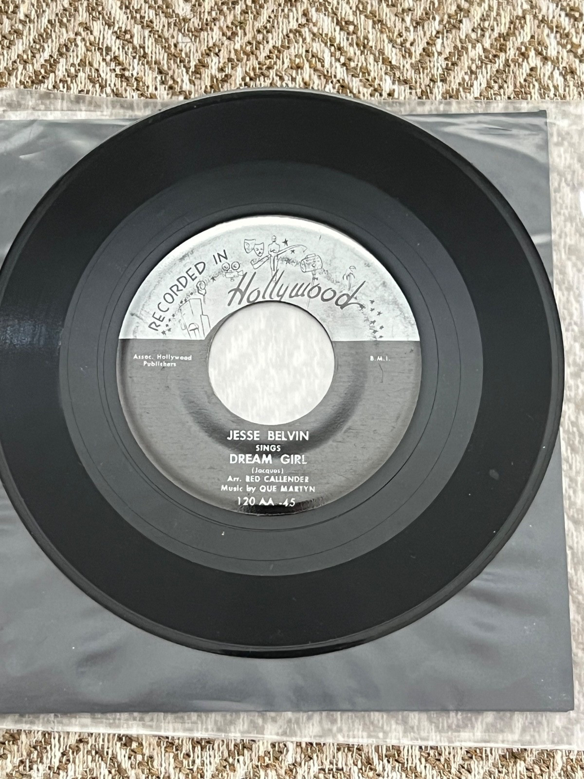 Jesse Belvin Dream Girl Record Hollywood