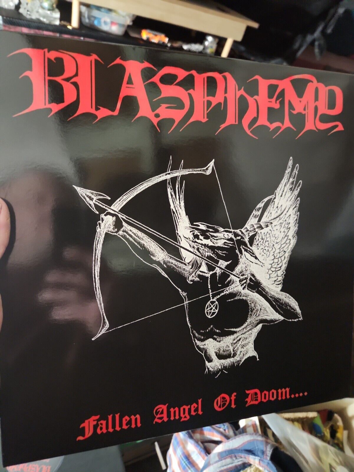 blasphemy fallen angel of doom Lp Nuclear War Now Blue Vinyl