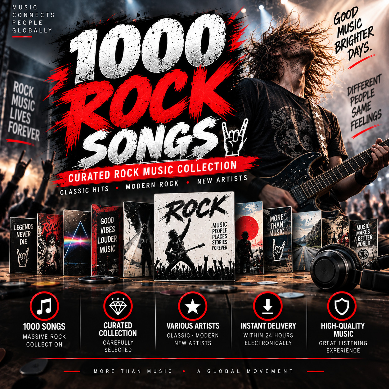 1000 Rock Songs – Curated Rock Music Collection – Latest & Classic Tracks