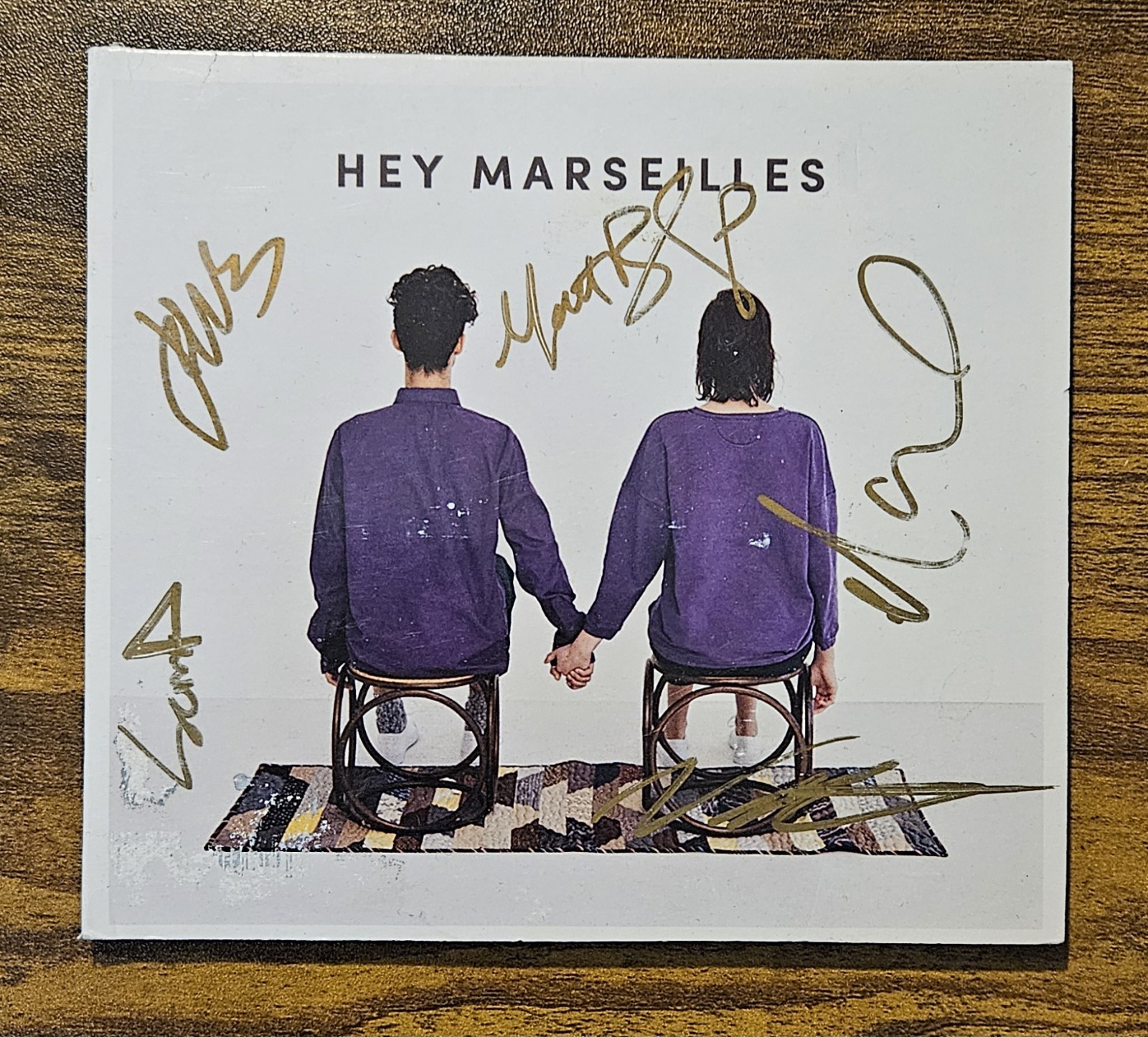 RARE AUTOGRAPHED - Hey Marseilles - Self-titled CD - 5 Autos By Band ⚔️B&B