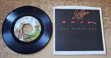 geddy lee autographed 1980s vg+ Rush – New World Man /vital signs 45 picture