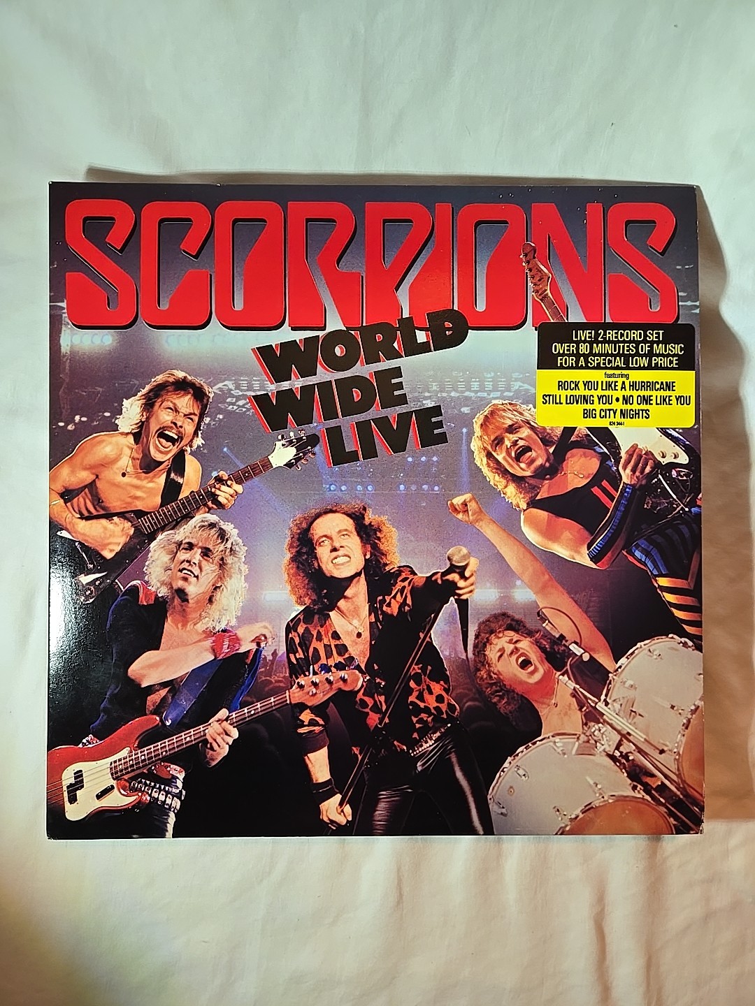 Scorpions World Wide Live NEAR MINT 2-LP Vinyl Set PROMO First U.S. Pressing