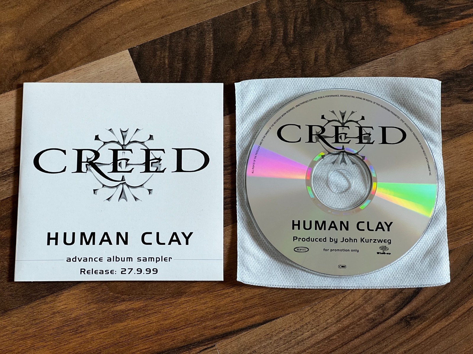 CREED Human Clay RARE 1999 GERMANY promo collectors CD album with bonus track