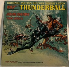John Barry Thunderball Soundtrack LP Tom Jones 1965 UAL-4132 Jacket Vinyl VG++ picture