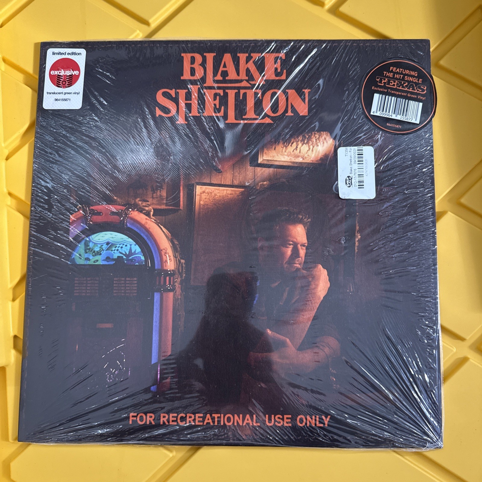Blake Shelton - For Recreational Use Only Limited Clear Green Color Vinyl LP