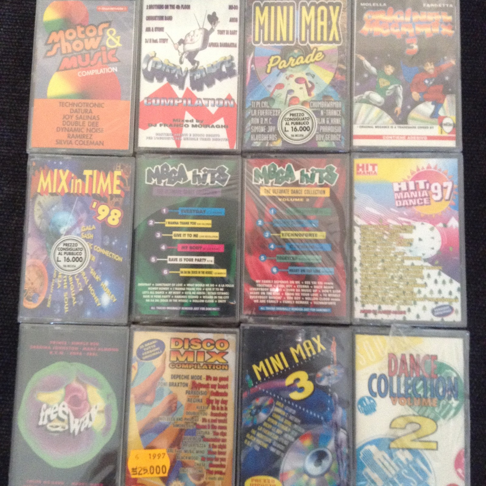 LOTTO 12 Cassette Disco Mix DeeJay Mega Hits Nuove & Sigillate K7