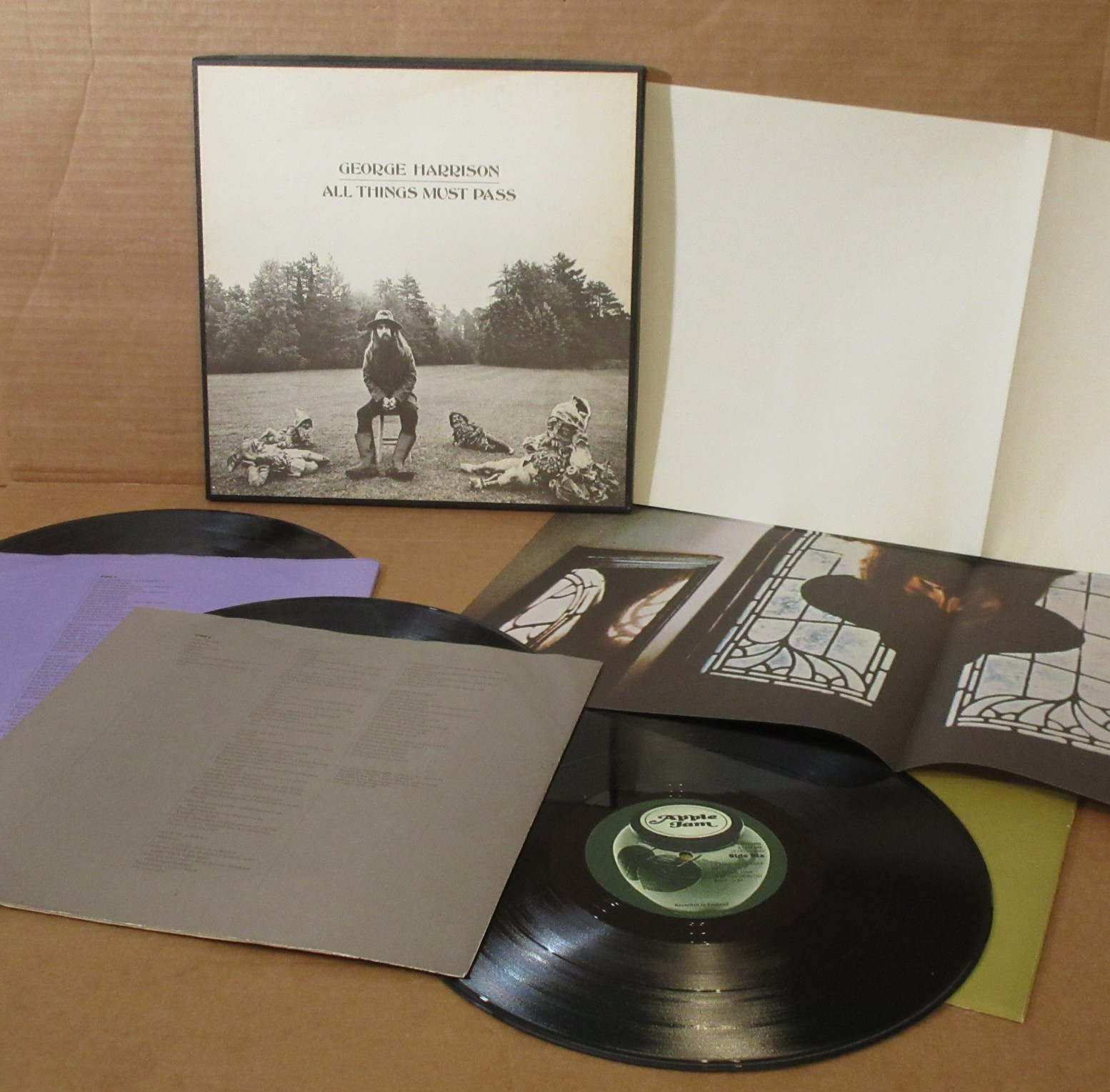 NICE George Harrison All Things Must Pass 3LP Box Set 1970 Apple STCH 639 Poster