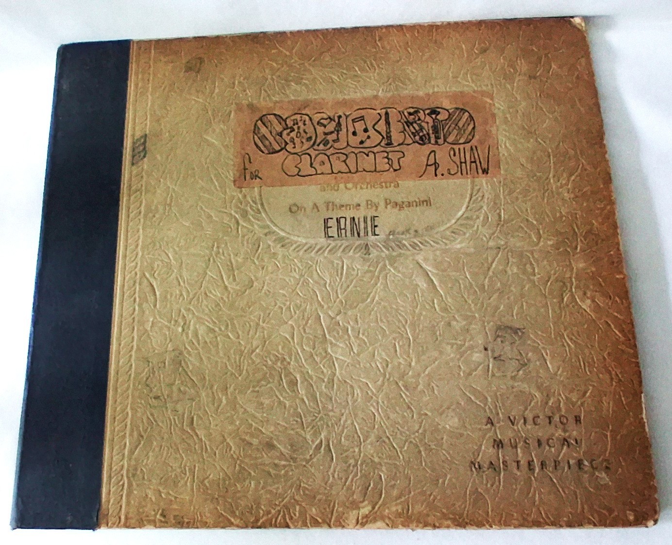 Victor Musical Masterpiece 78 RPM Book Containing Artie Shaw + Tommy Dorsey 78s