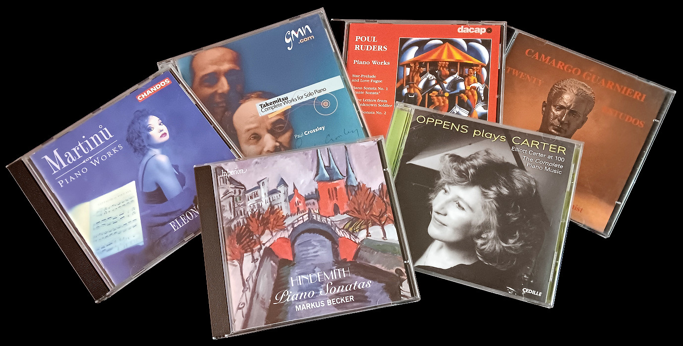 6-CD SET SOLO PIANO : Carter, Takemitsu, Martinu, Ruders, Hindemith, Guarneri