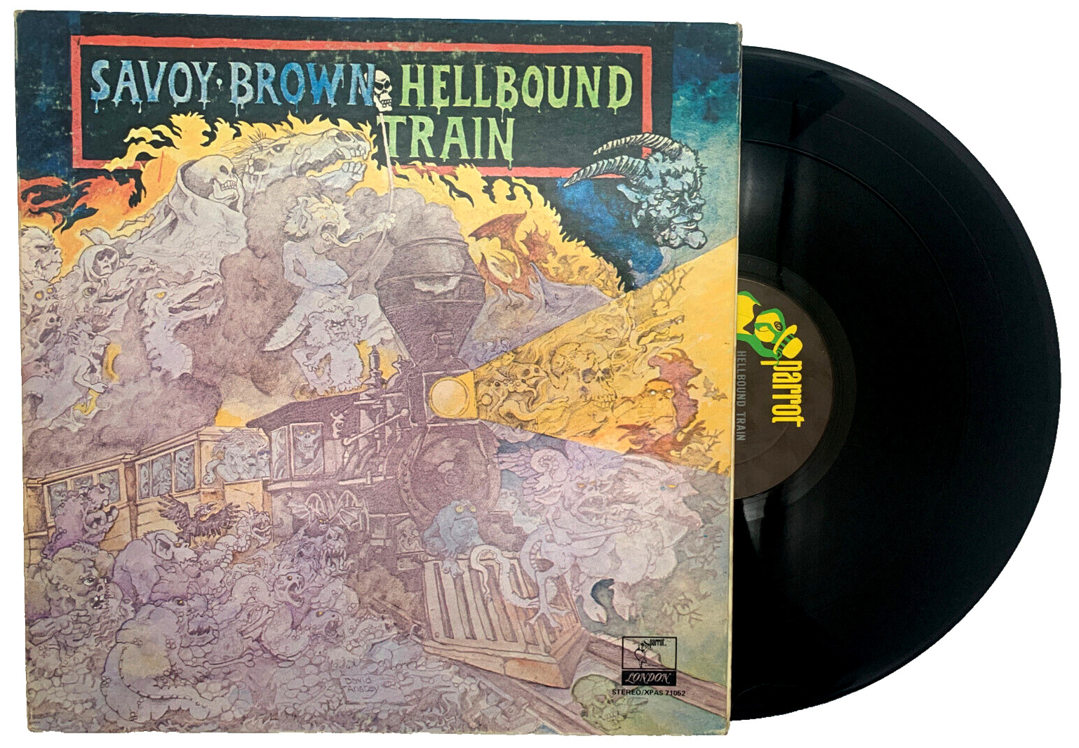 SAVOY BROWN - HELLBOUND TRAIN VINYL LP RECORD 1972 PARROT XPAS 71052