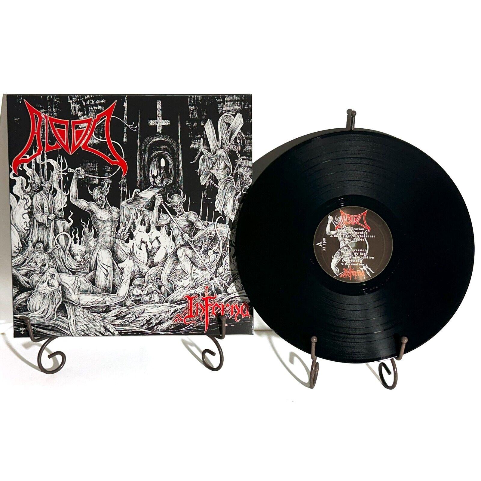 BLOOD Inferno Gatefold LP with CD Black Vinyl Blasphemy Impetigo Repulsion