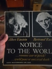 albert eintein bertrand russell notice to the world vinyl 1955 1st press picture