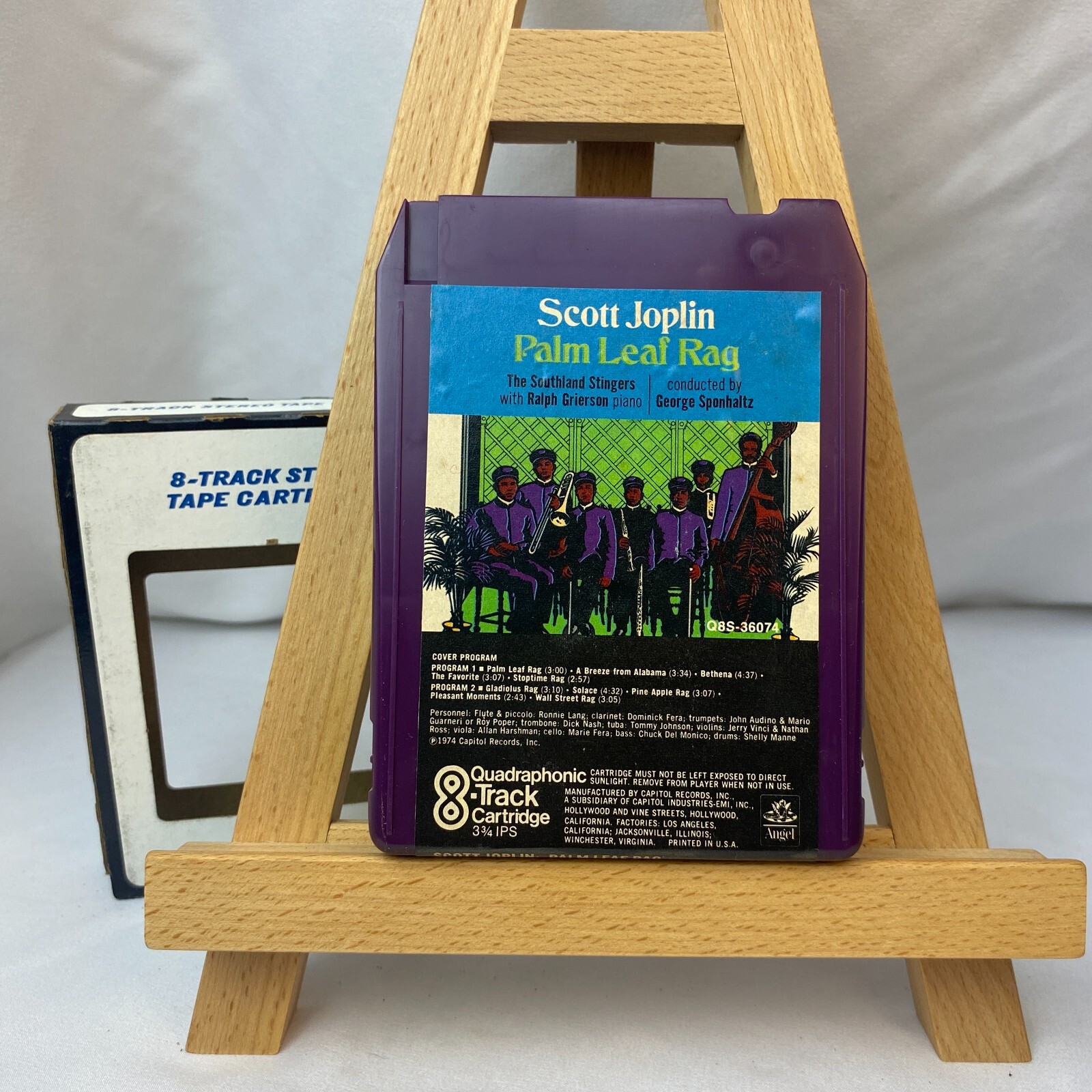Scott Joplin: Palm Leaf Rag (1974, Angel) Quadraphonic 8 Track Tape - Very Nice