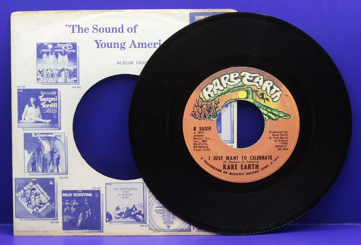 RARE EARTH  I Just Want To Celebrate  45 RPM  RARE EARTH~MOTOWN 5031 NEAR MINT+