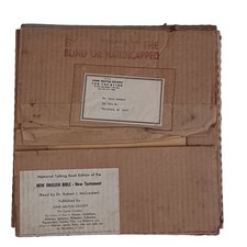 Vintage John Milton Society English Bible Talking Book LP Vinyl Record Set Rare picture