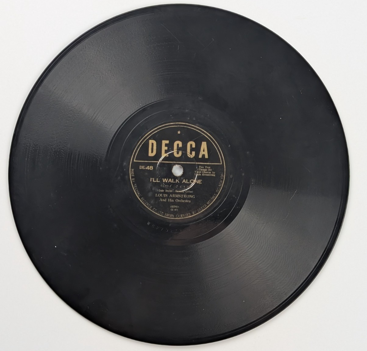 Jazz 78 - Louis Armstrong - Kiss Of Fire - Japan Teichiku Decca (DE-48) - 1952