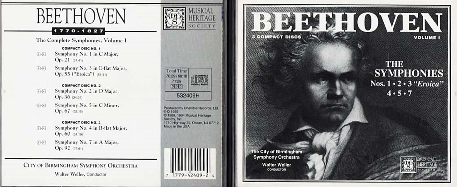 The Symphonies Volume I ~ Ludwig van Beethoven ~ Classical ~ 3 CDs ~ Used VG