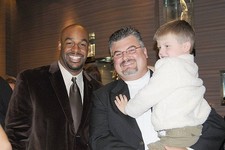 Donovan McNabb with guests Michael Ciccheti Nicholas Ciccheti at D- Old Photo picture