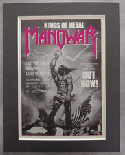 Manowar Kings Of Metal Promo Original Album Advert Mounted 14x11 Inches picture