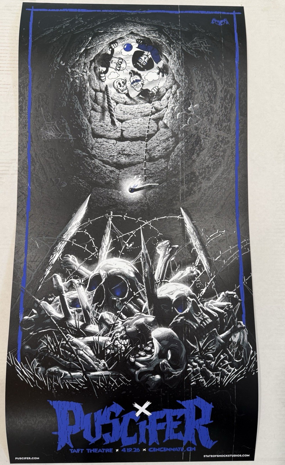 Puscifer Cincinnati Indigo Variant XX/25.  Signed, Numbered By Artist Sold Out