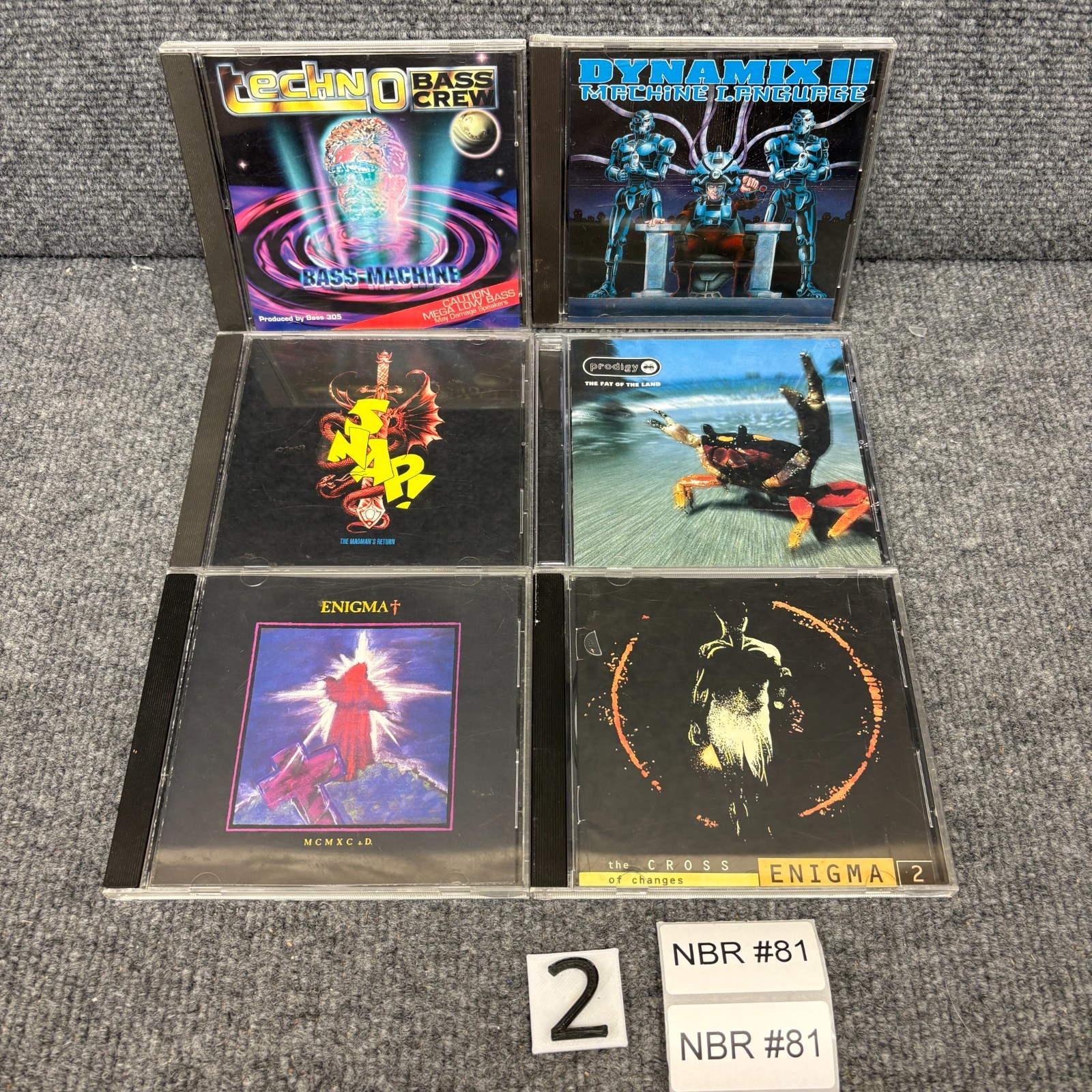 Electronic Dance CD Lot Technobass Crew Prodigy SNAP Enigma Dynamix II