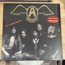 Aerosmith Get Your Wings Vinyl Record Gold Sparkle 50th Anniversary New Sealed picture