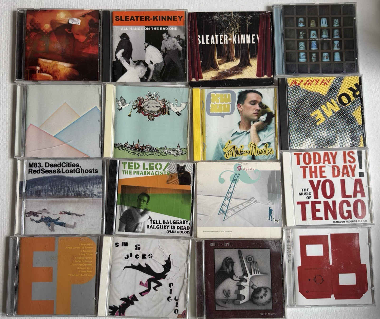 Indie Rock CD Lot 16 Sleater-Kinney Mogwai Built to Spill M83 Deerhoof Xiu Xiu 