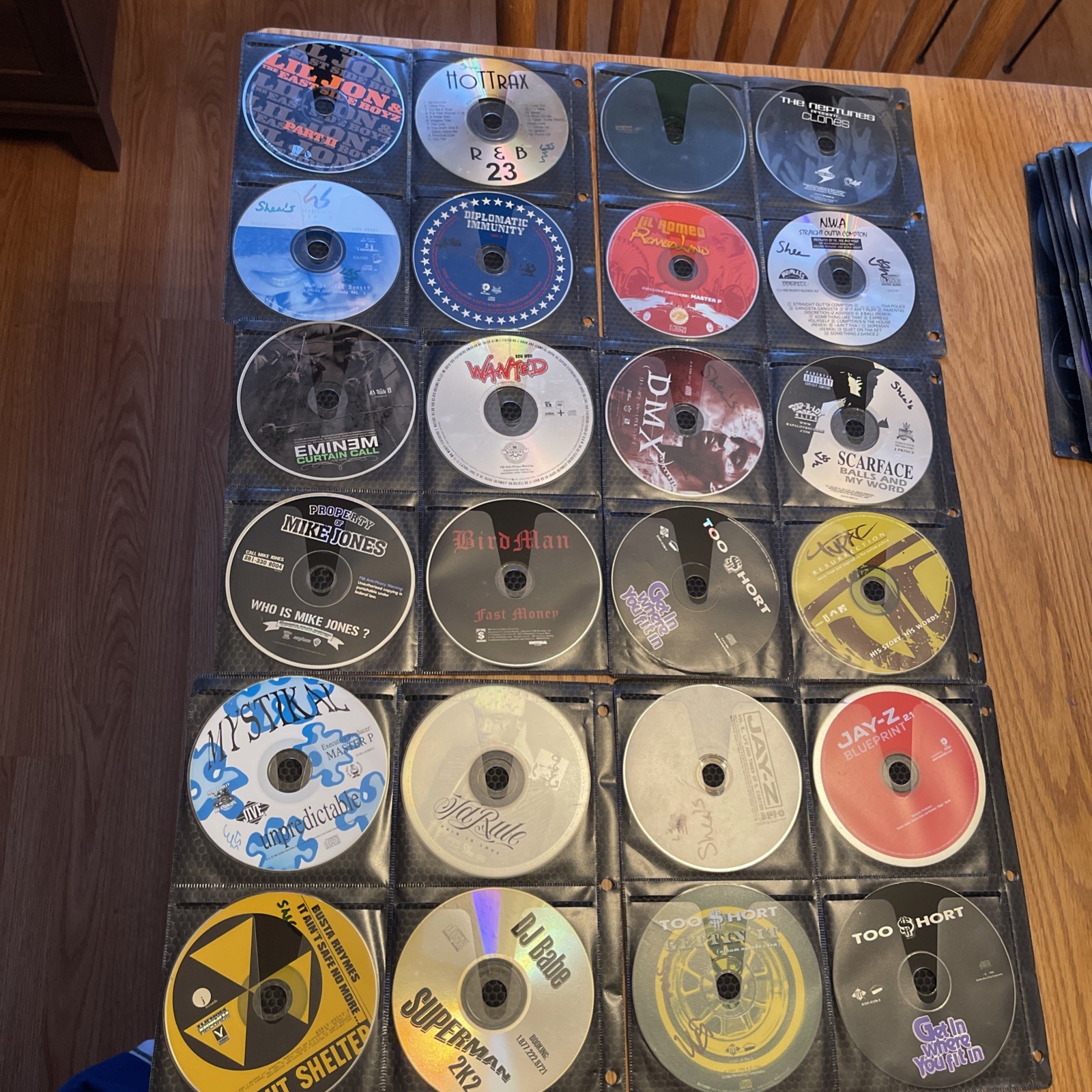 Rap Hip-Hop DJ CD Lot - 295  Loose CD\'s in CD Projects Case  read below