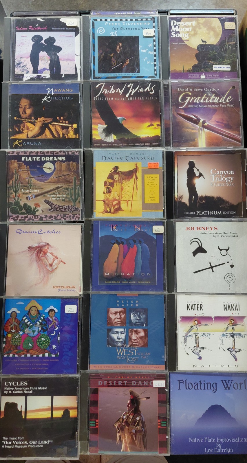 Native American Flute Music 18 CD Lot Relaxing R Carlos Nakai Peter Kater More