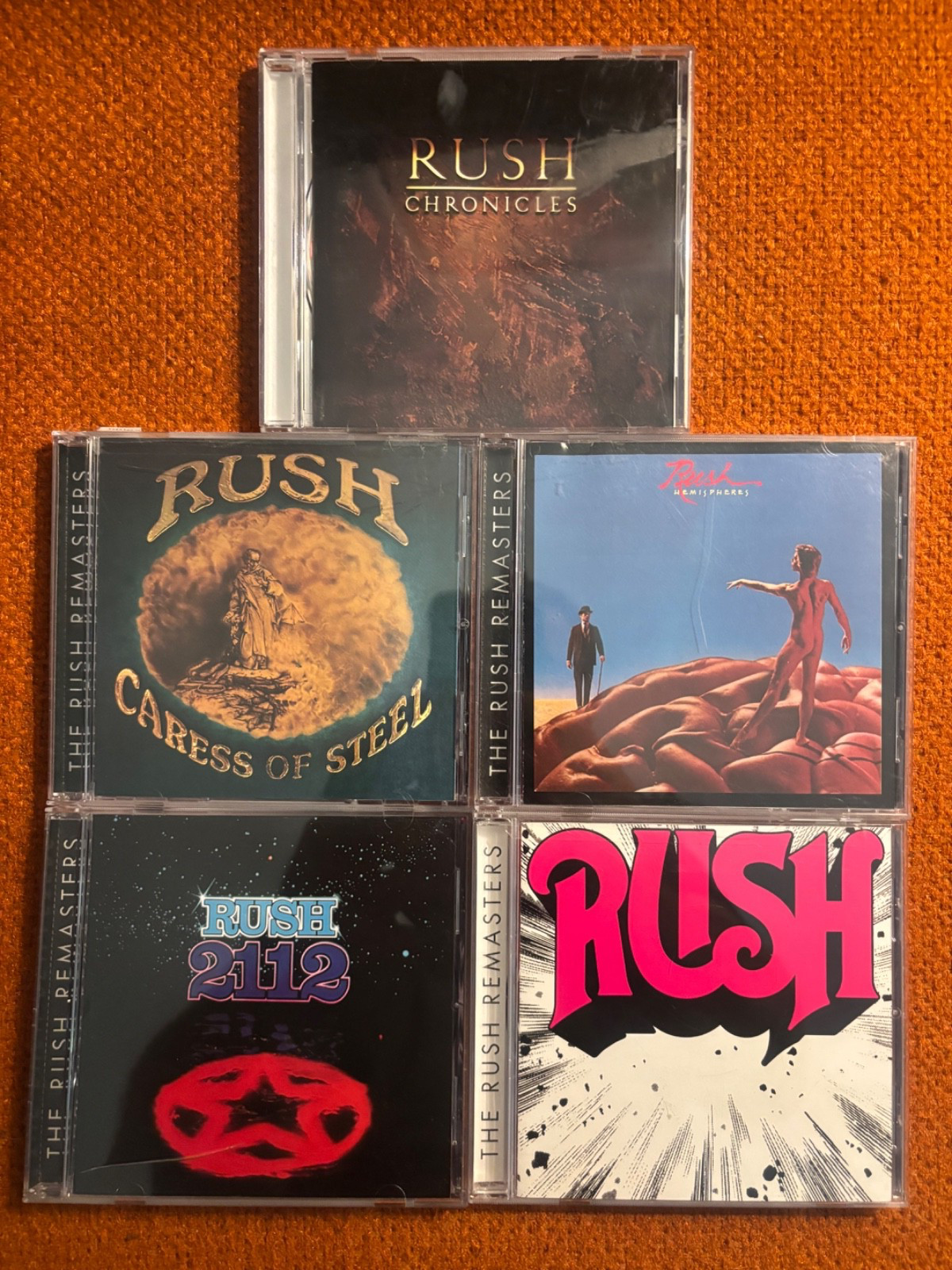 Rush 5 CD Lot The Rush Remasters 1997 Bob Ludwig Classic Rock 2112 Awesome
