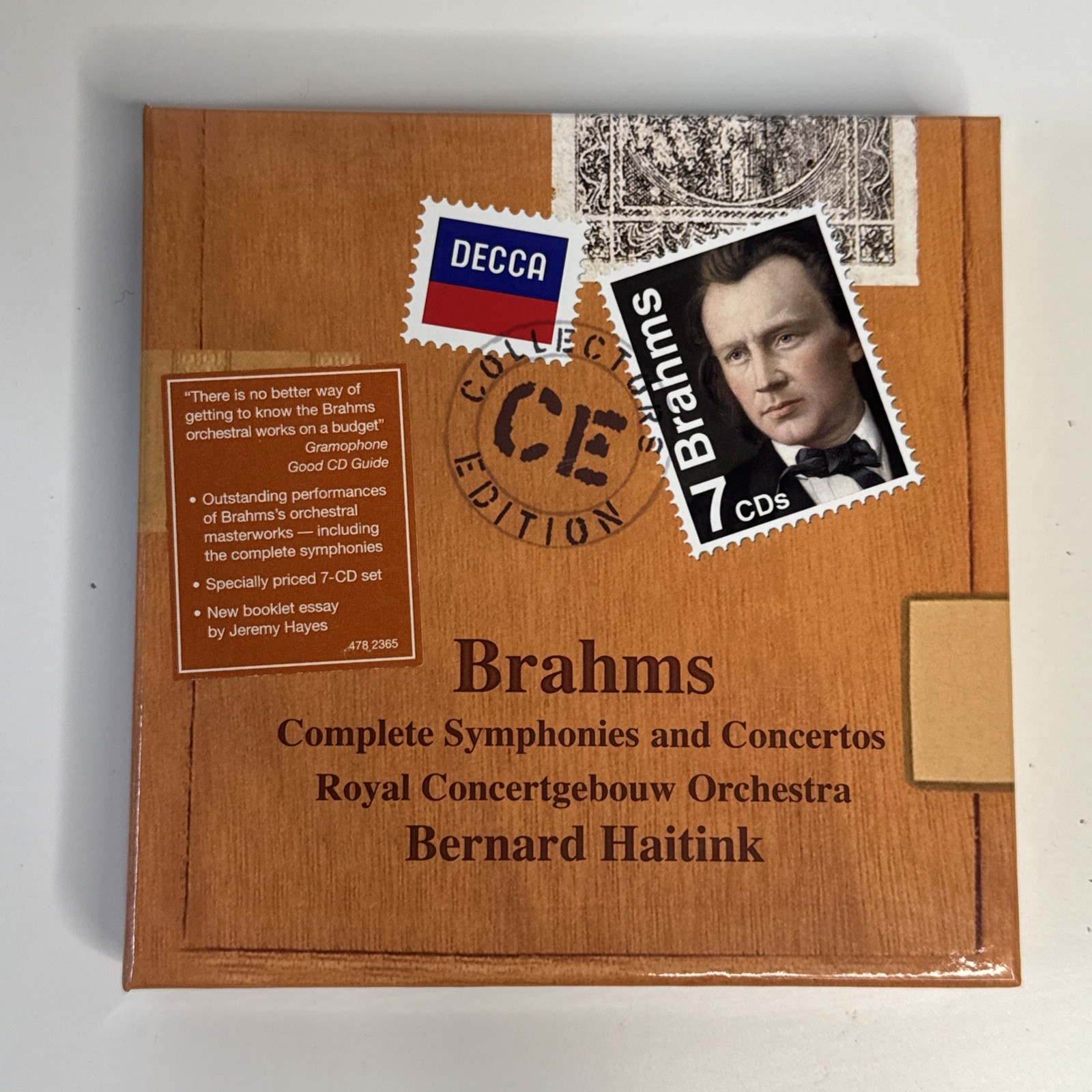 Brahms Complete Symphonies & Concerto 7 CD Boxed Set Bernard Haitink