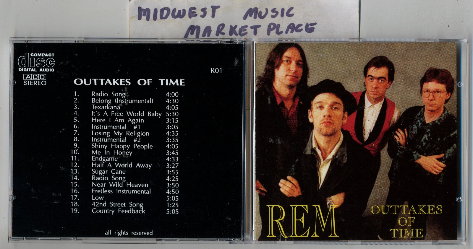 R.E.M. - Outtakes Of Time - Near-MINT Import CD - Texarkana Country Feedback REM