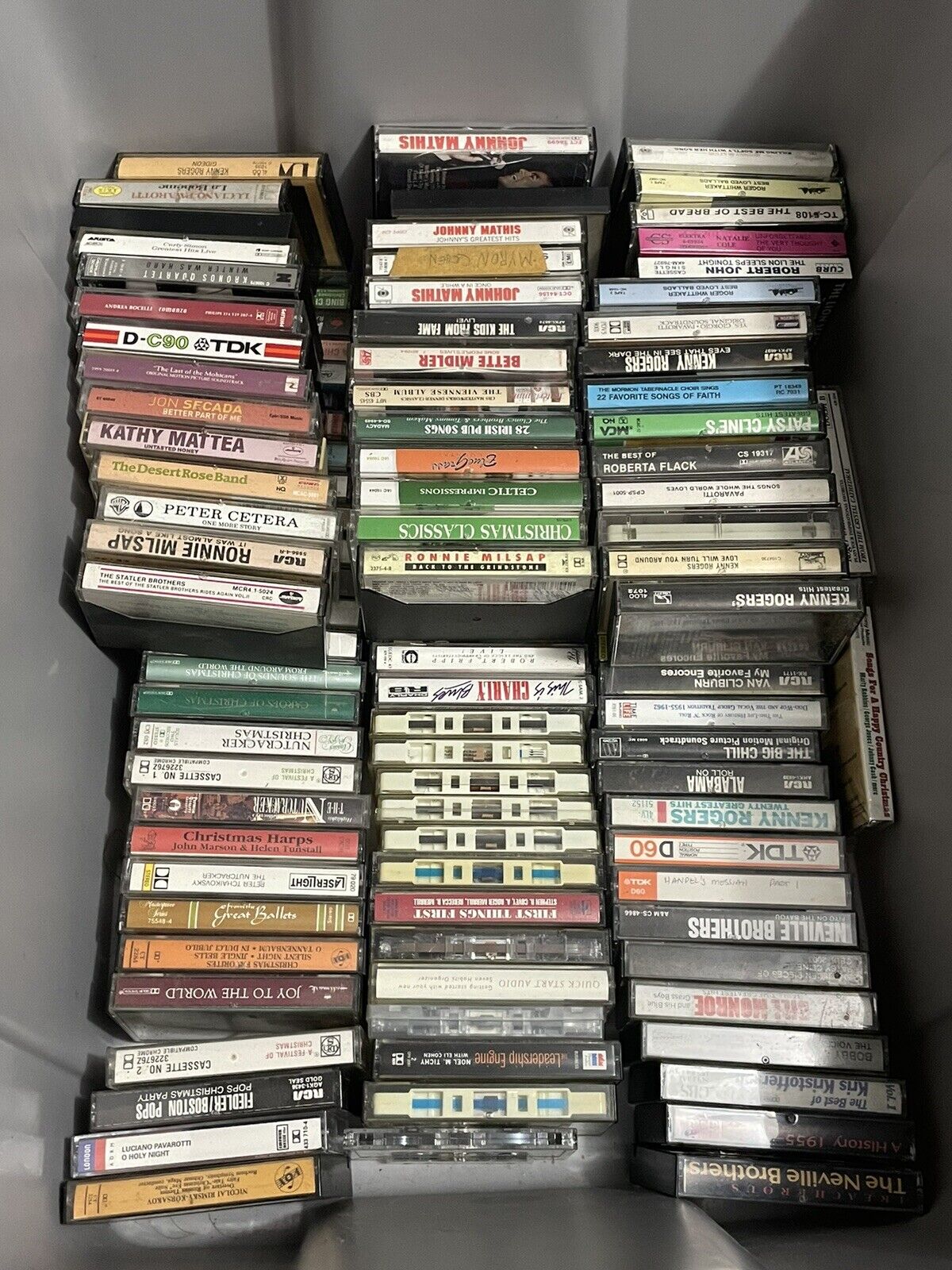 Vintage 50 Cassette Tape Bulk Lot Mixed Country Oldies Rock Arts Decor Classical