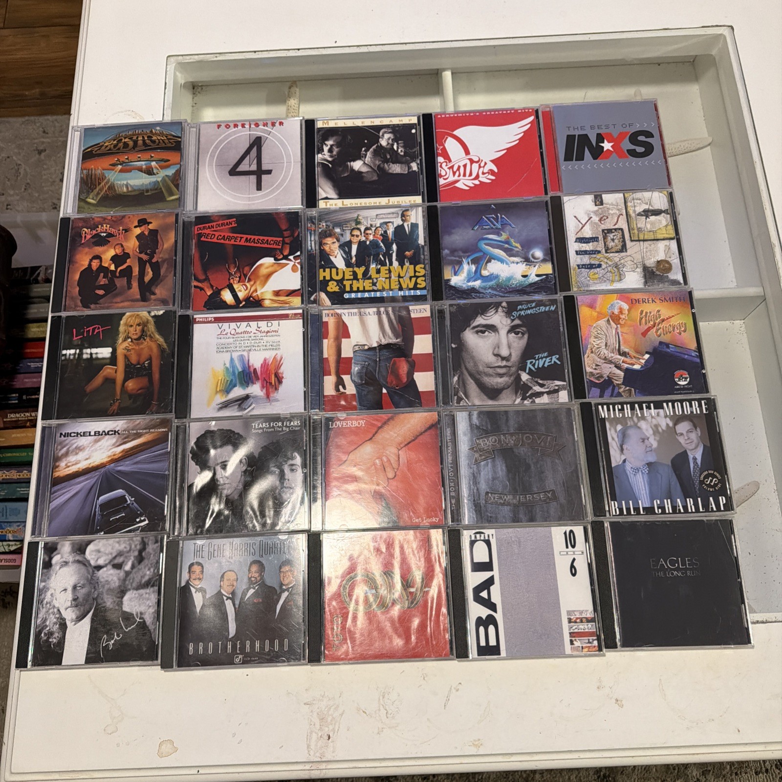 25 Highly Collectible CDs From The 80s And 90s Toto, Bon Jovi, Eagles, Boston ++