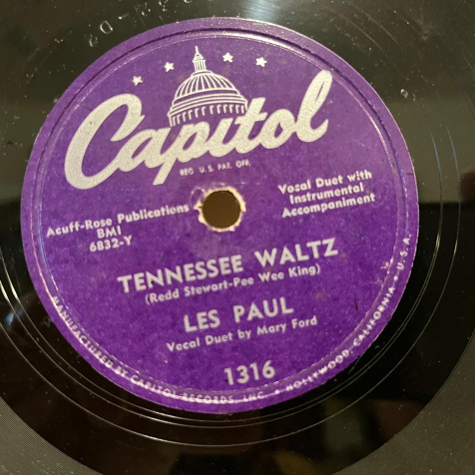 LES PAUL - Tennessee Waltz / Little Rock (1950) - 10\