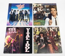 Vintage Vinyl LP Lot 5 Billy Idol Heart Huey Lewis Jets 80s Rock Pop Records LPs picture