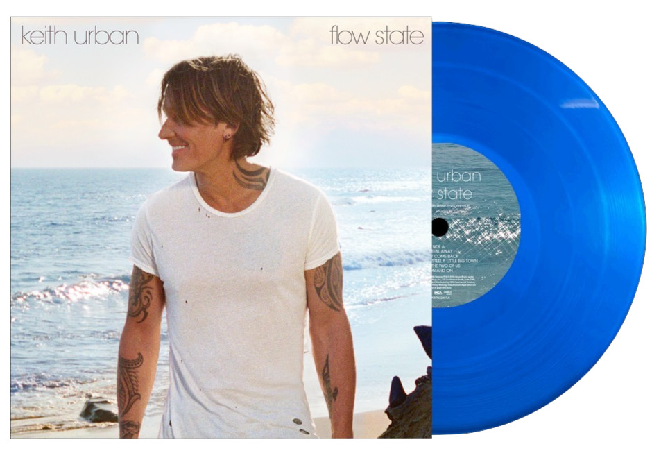 Keith Urban Flow State Vinyl - Beach Transparent Blue - Signed